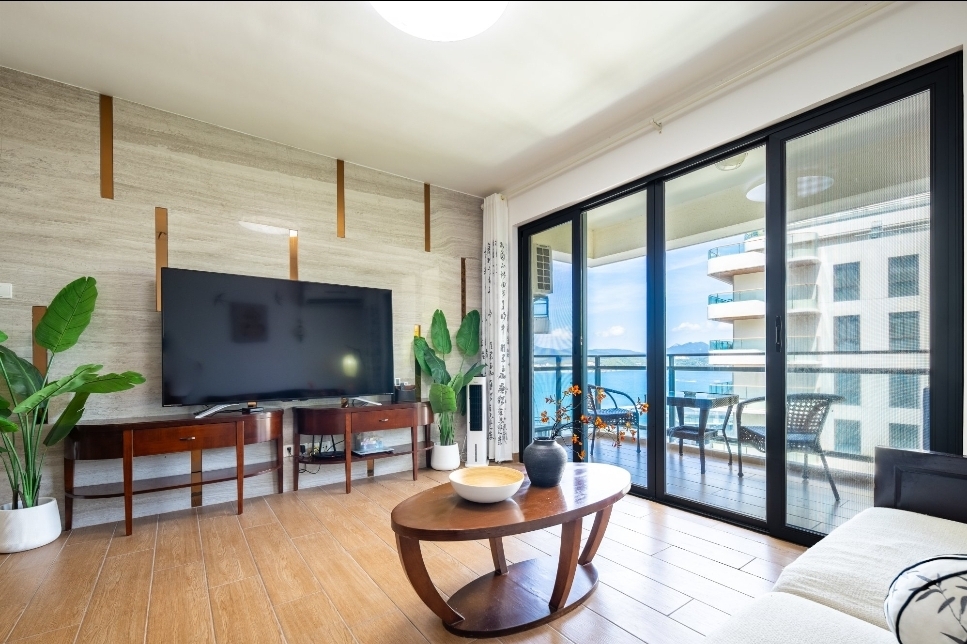 DADONGHAI | 130㎡ Chinese-Style Two-Bedroom with Tea Room – Oceanview Serenity in Sanya